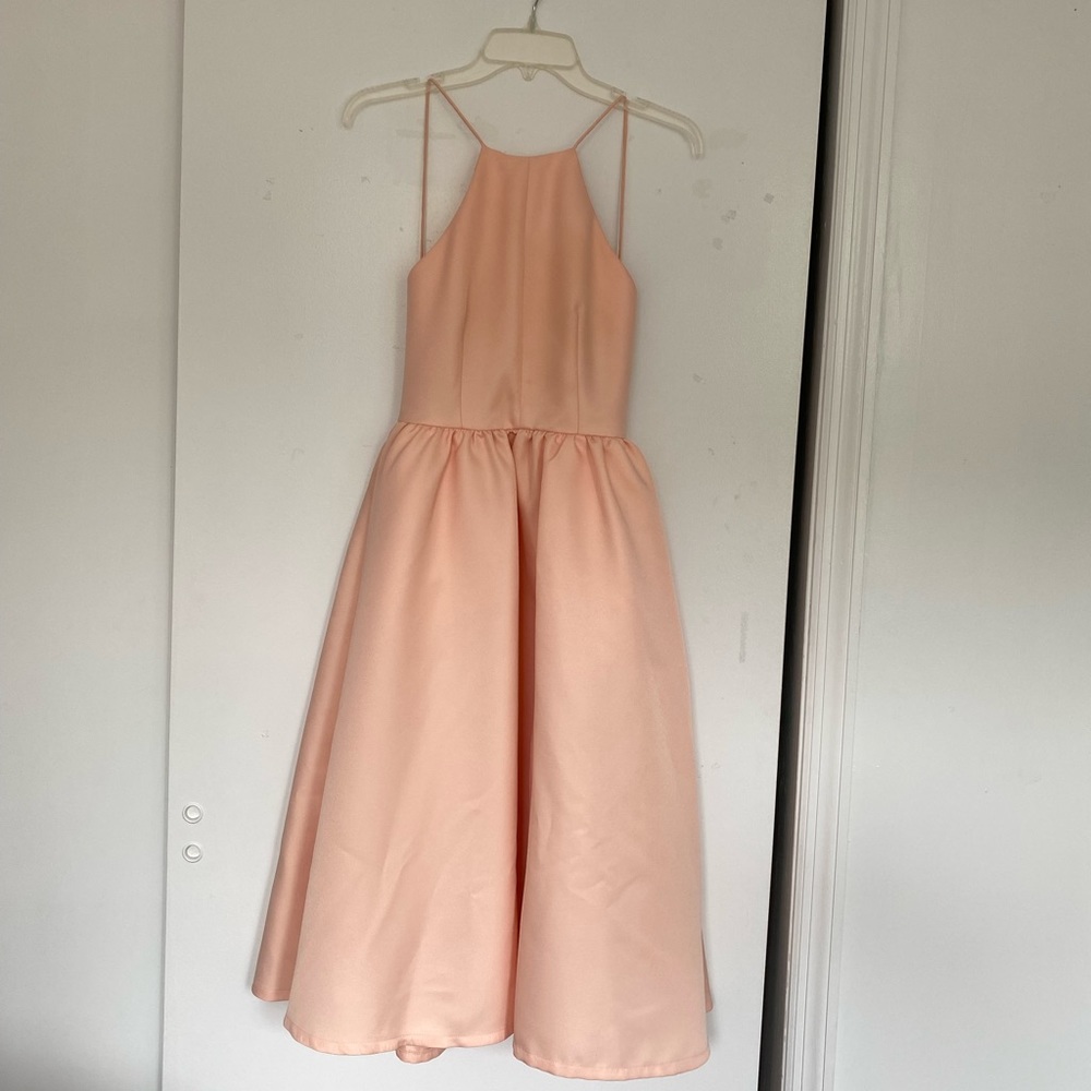 Lulu’s Classic Pink Low Back Dress with Pockets